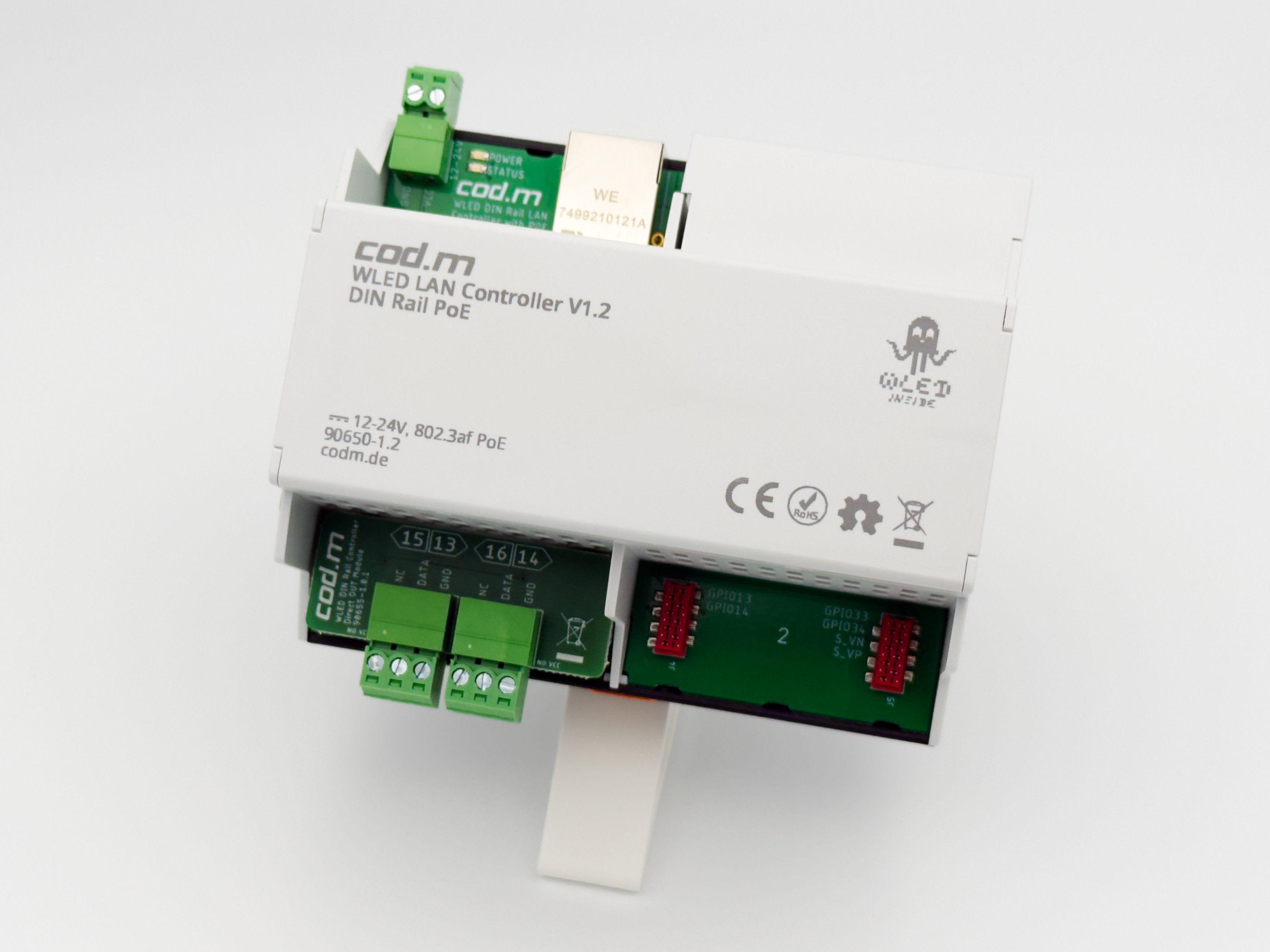 cod.m WLED LAN Controller mit PoE für die Hutschiene
